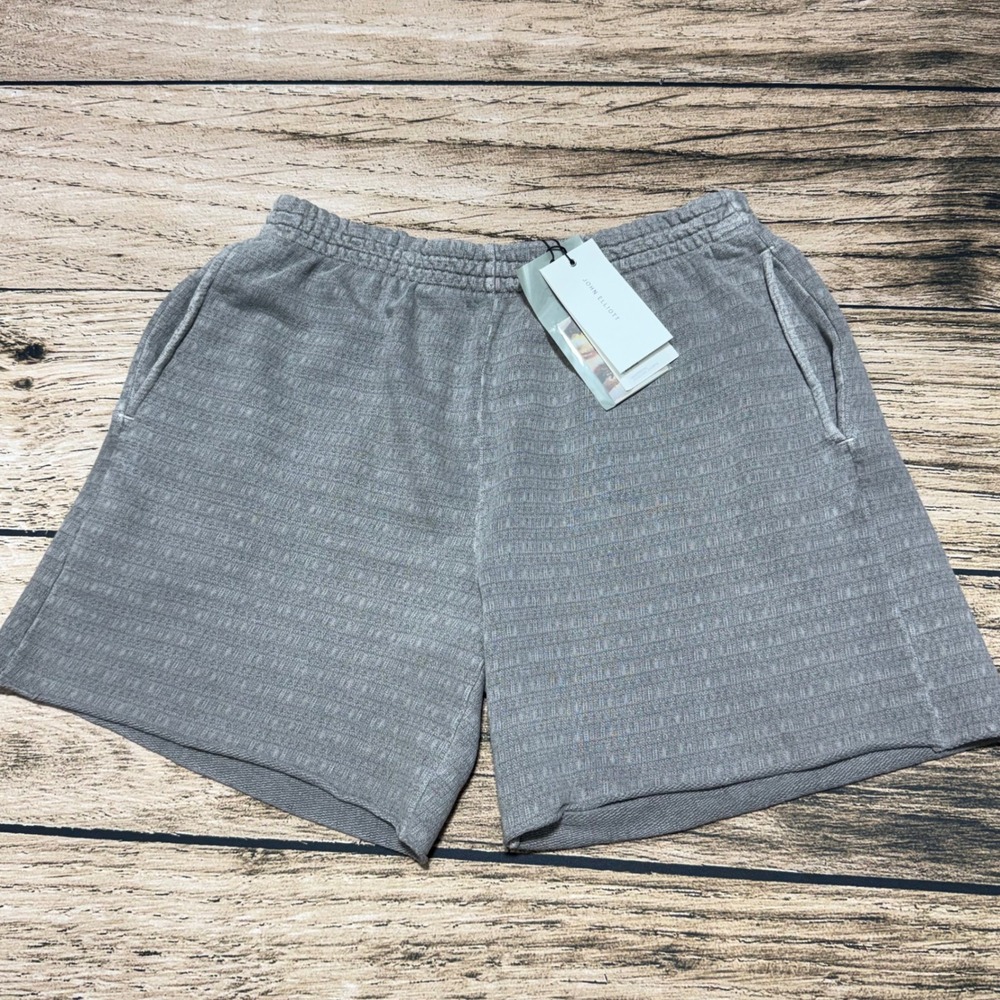 John Elliott Serpentine Jacquard Shorts Mens XL Dusk Grey SS22 NWT $298